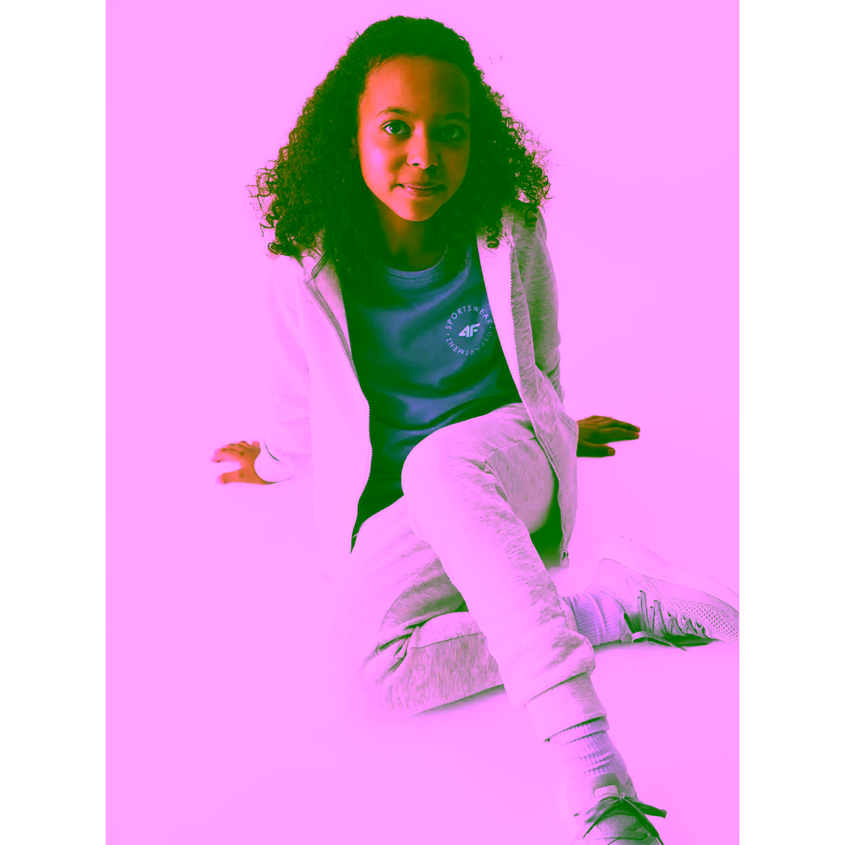 Bluza dziewczęca 4f F1315 szara 122